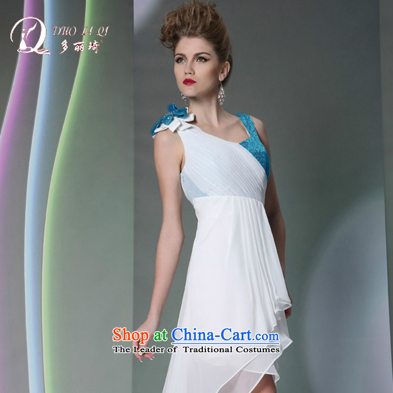 Doris Qi western dress white chiffon bows before marriage Dress Short long after dinner gatherings with white dresses , M, Doris Qi (doris dress) , , , shopping on the Internet