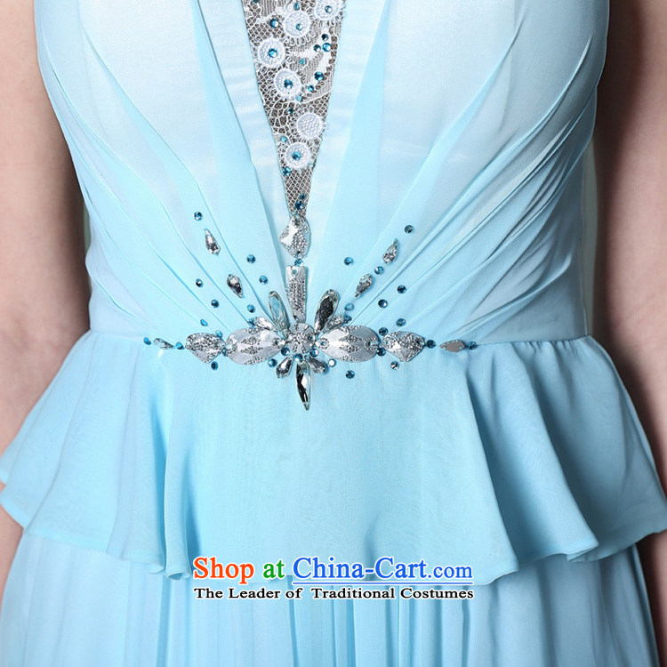 Doris Qi new products retro evening dress bridesmaid dress appointments dinner dress skirt moderator small blue dress M pictures, prices, brand platters! The elections are supplied in the national character of distribution, so action, buy now enjoy more preferential! As soon as possible.
