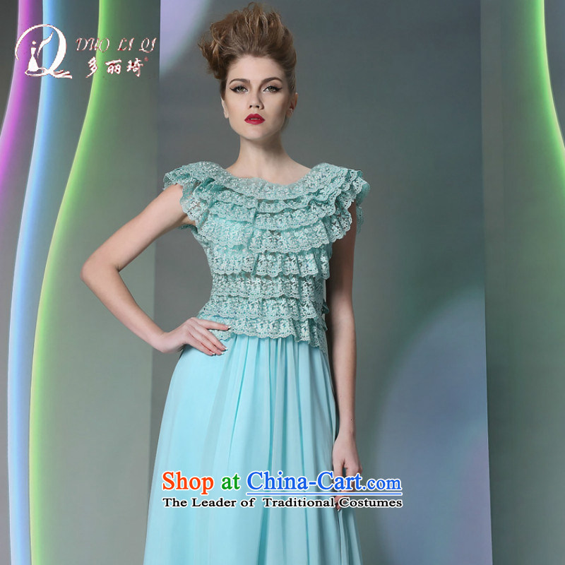 Doris Qi 2014 Western dress lovely cakes storey blue dress banquet dress skyblue S, Doris Qi (doris dress) , , , shopping on the Internet