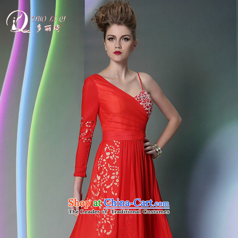 Doris Qi Western Red Dress autumn and winter marriage bows Doris, Red Dress Qi (doris dress) , , , shopping on the Internet