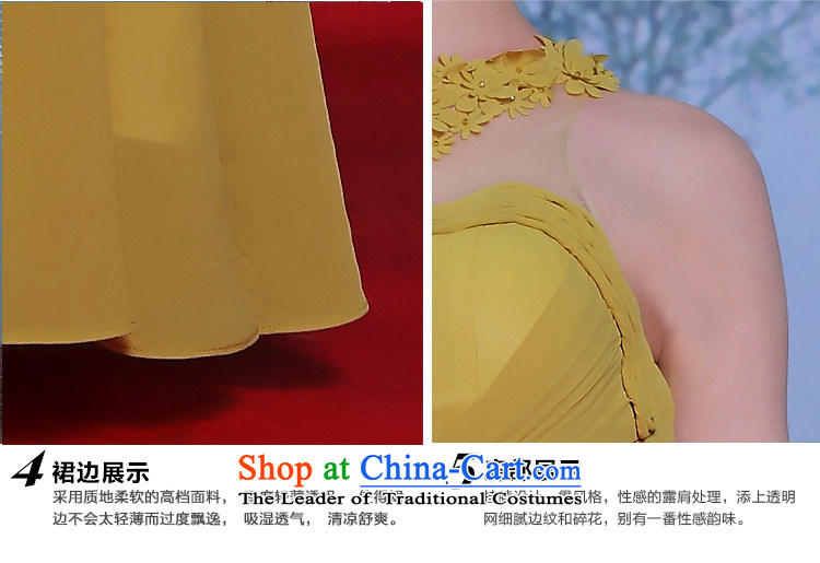 Doris Qi Western style dinner dress debris population ladies dress blossoms long bridesmaid appointments banquet dress Yellow XL Photo, prices, brand platters! The elections are supplied in the national character of distribution, so action, buy now enjoy more preferential! As soon as possible.