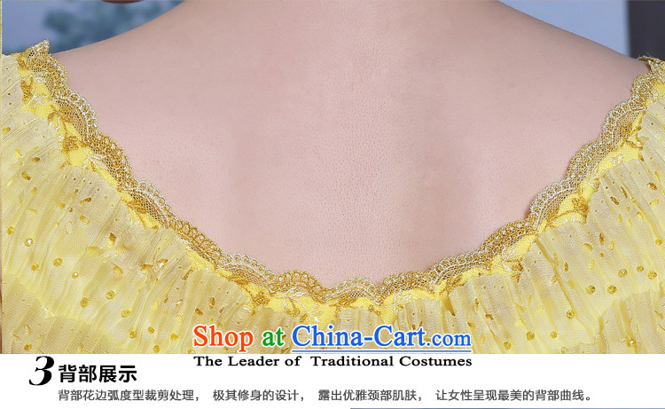 Doris Qi evening dresses yellow moderator dress is embroidered evening A field large dress skirt yellow XXL picture, prices, brand platters! The elections are supplied in the national character of distribution, so action, buy now enjoy more preferential! As soon as possible.