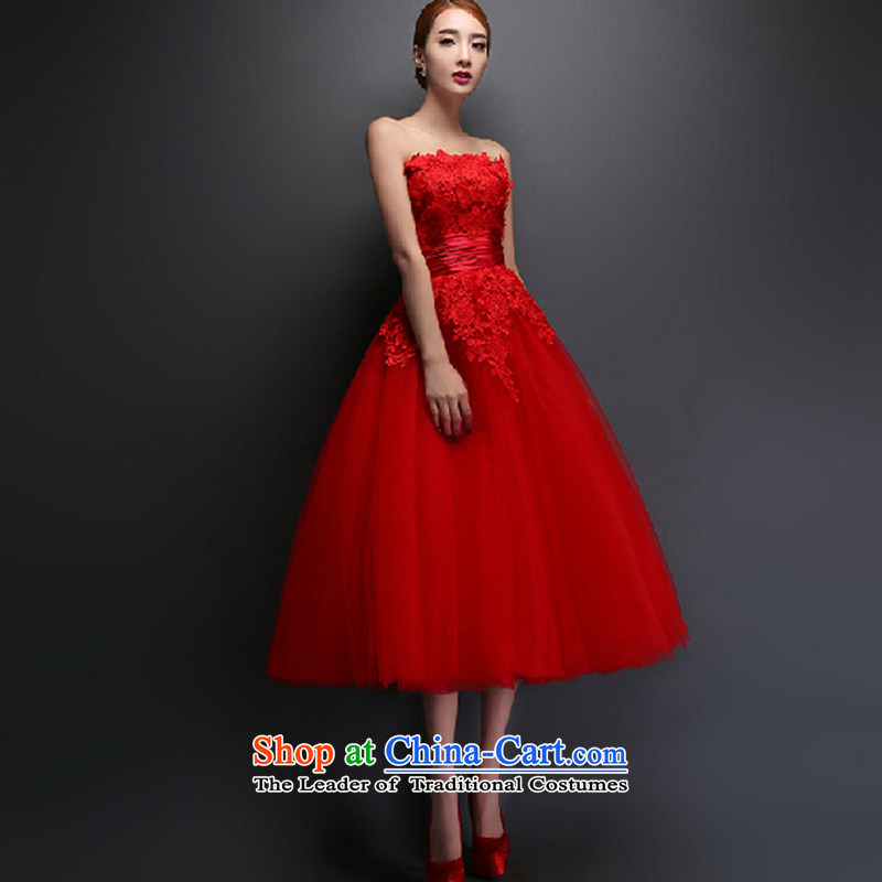 Wipe the chest new dresses spring and summer red lace in long marriages bows service, evening dresses white XXXL, love Su-lan , , , shopping on the Internet