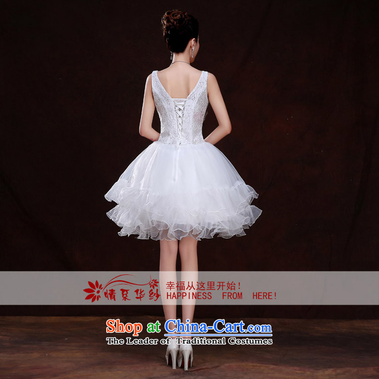 Qing Hua yarn bride short wedding banquet evening dresses bridesmaid Service, 2015 new spring and summer wedding dresses marriages small dress Sau San white L pictures, female price, brand platters! The elections are supplied in the national character of distribution, so action, buy now enjoy more preferential! As soon as possible.