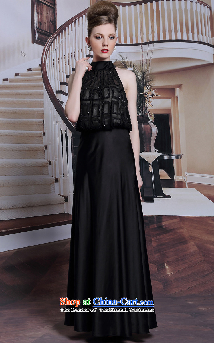 Doris Qi Hang also dress aristocratic red carpet evening dress dinner summer dresses black dress black S picture, prices, brand platters! The elections are supplied in the national character of distribution, so action, buy now enjoy more preferential! As soon as possible.