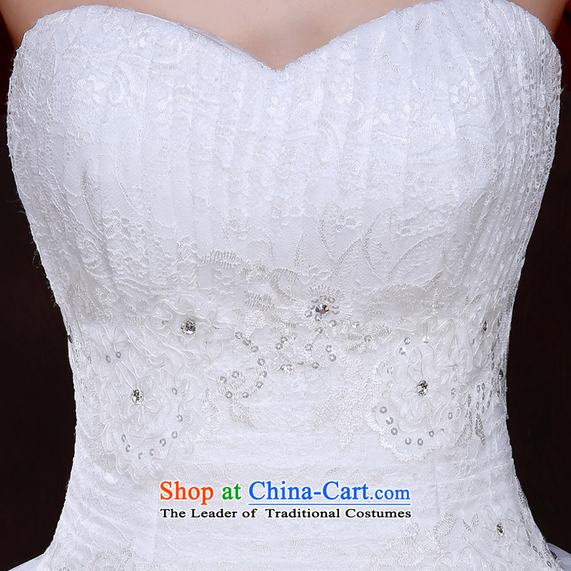 Qing Hua yarn anointed chest wedding dresses new 2015 Spring/Summer lace long marriages bows service, evening dresses white XXL, Qing Hua yarn , , , shopping on the Internet