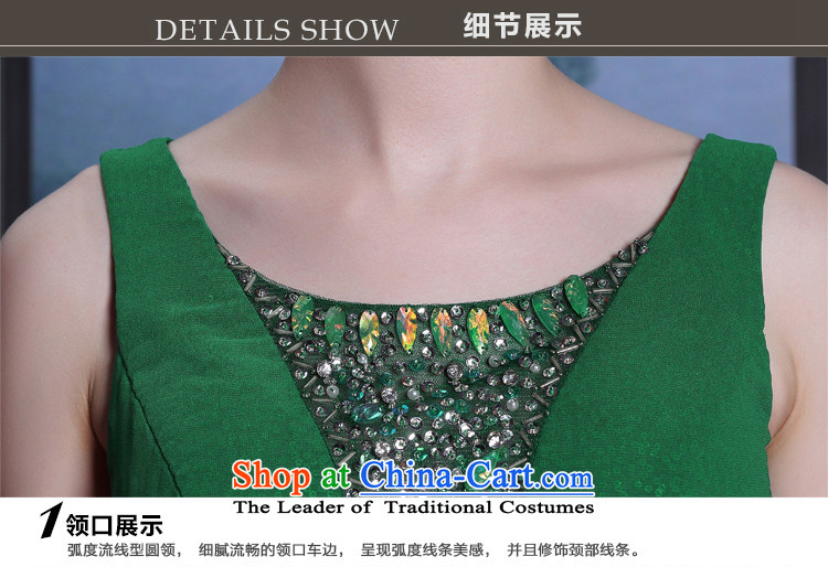 Doris Qi on chip evening dresses large dress in Europe Sau San show etiquette evening dress green S picture, prices, brand platters! The elections are supplied in the national character of distribution, so action, buy now enjoy more preferential! As soon as possible.