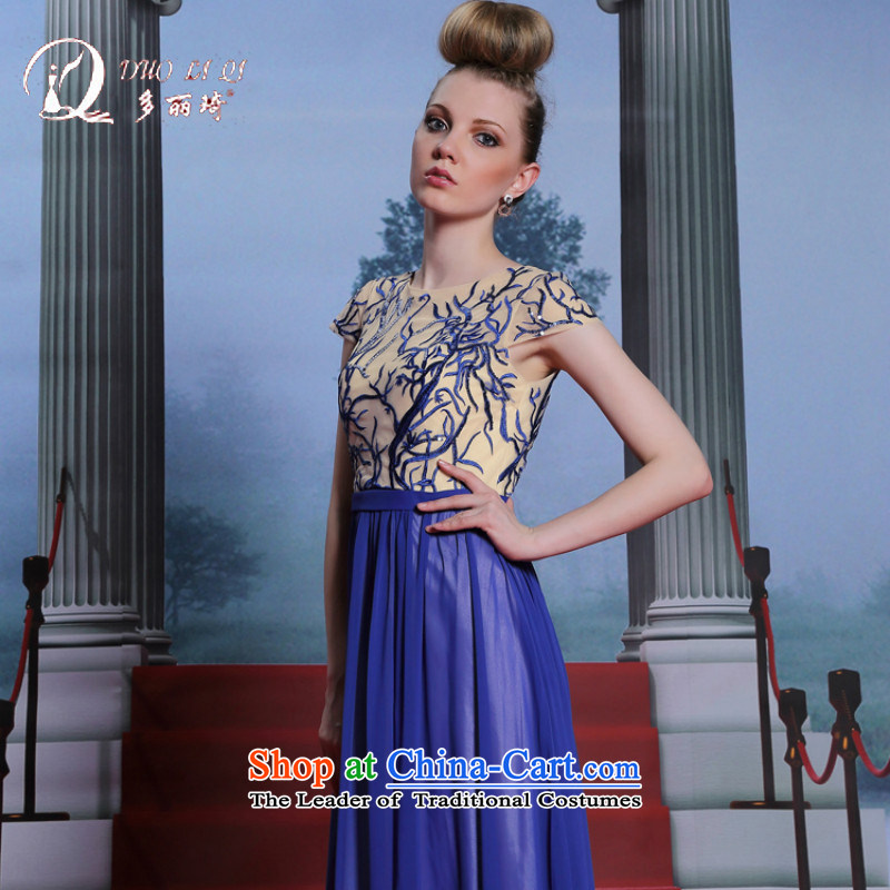 Doris Qi Lai Ki-blue-chip dress up to annual long dresses dress blue XXL, Doris Qi (doris dress) , , , shopping on the Internet