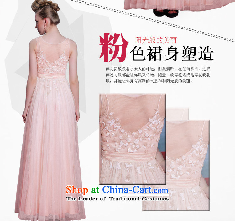 Doris Qi pink bride dress manually booking flowering dress skirt round-neck collar evening dresses sleeveless larger female pink XL Photo, prices, brand platters! The elections are supplied in the national character of distribution, so action, buy now enjoy more preferential! As soon as possible.