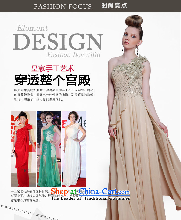Doris Qi shoulder retro evening dress A skirt long gown Sau San female presiding evening dresses khaki L picture, prices, brand platters! The elections are supplied in the national character of distribution, so action, buy now enjoy more preferential! As soon as possible.