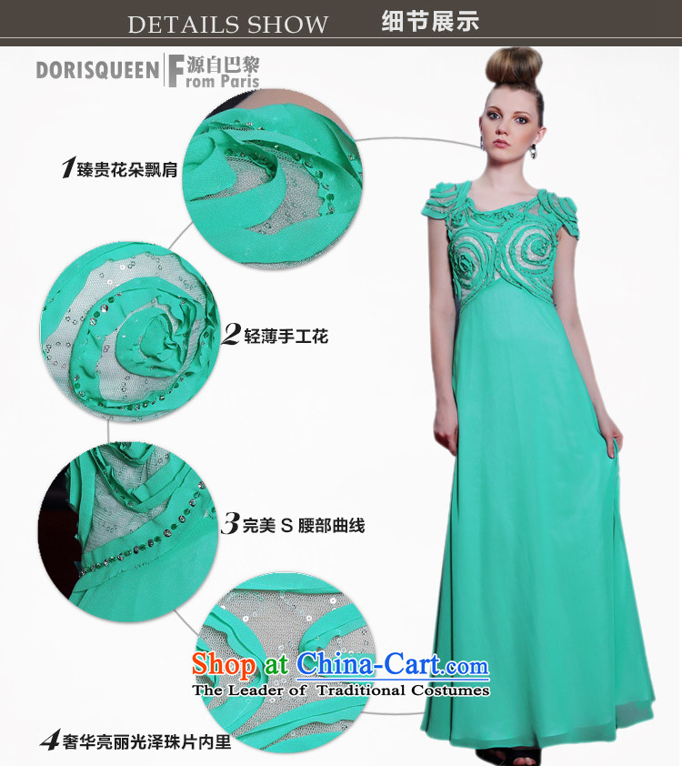 Doris Qi Plate flower evening dresses zip to the moderator dress code video thin large evening dresses female green S picture, prices, brand platters! The elections are supplied in the national character of distribution, so action, buy now enjoy more preferential! As soon as possible.