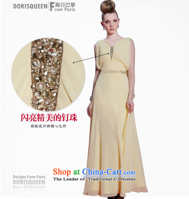 Doris Qi Champagne Evening dress in Europe Wong evening dresses large nails Mother of Pearl River Delta dress pale yellow M picture, prices, brand platters! The elections are supplied in the national character of distribution, so action, buy now enjoy more preferential! As soon as possible.