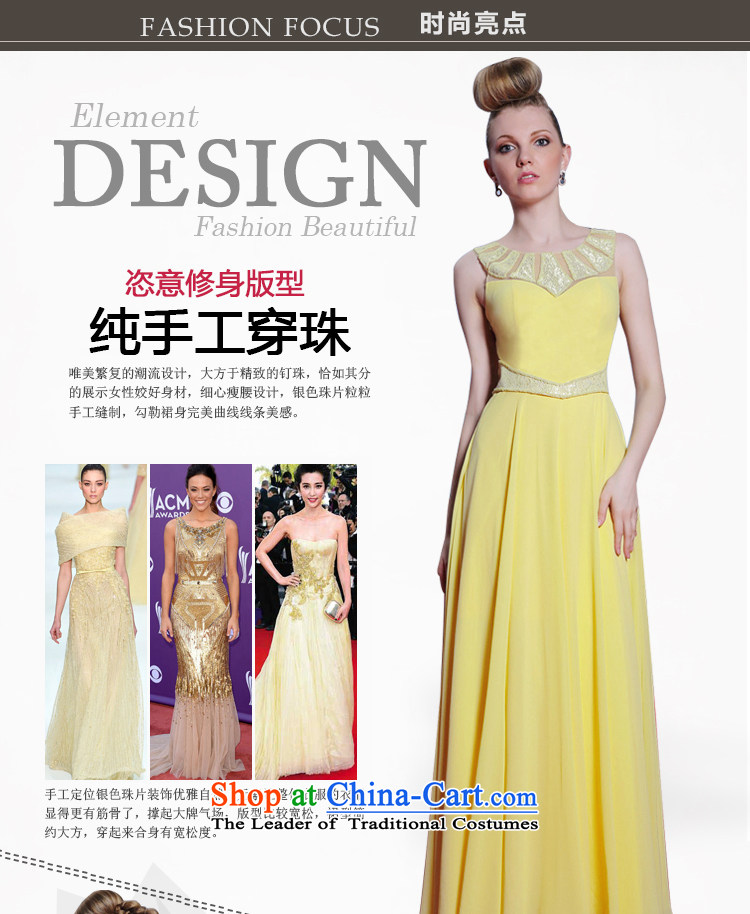 Doris Qi new bright yellow dress manually staple bead dress bridesmaid dress graduated dress Pale Yellow XL Photo, prices, brand platters! The elections are supplied in the national character of distribution, so action, buy now enjoy more preferential! As soon as possible.