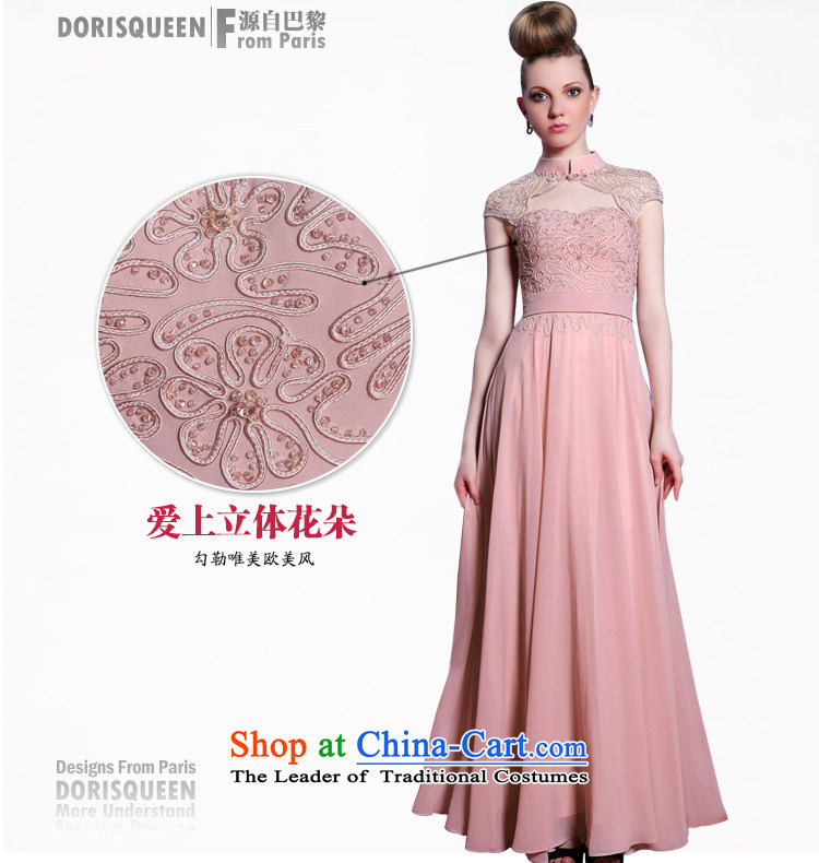 Doris Qi New Products Europe or the evening dresses cheongsam dress suit collar-pink XXL picture, prices, brand platters! The elections are supplied in the national character of distribution, so action, buy now enjoy more preferential! As soon as possible.