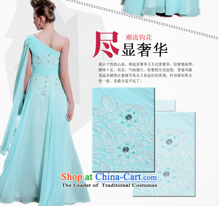 Doris Qi Lai Ki Europe 2014 more evening dresses shoulder water-soluble sweet flowers graduated from the sky blue color pictures, XXL dress price, brand platters! The elections are supplied in the national character of distribution, so action, buy now enjoy more preferential! As soon as possible.