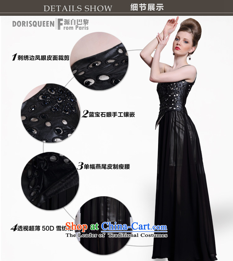 Doris Qi western dress black shoulder evening dresses mother adult dress skirt embroidery Foutune of evening dresses long skirt Black XL Photo, prices, brand platters! The elections are supplied in the national character of distribution, so action, buy now enjoy more preferential! As soon as possible.