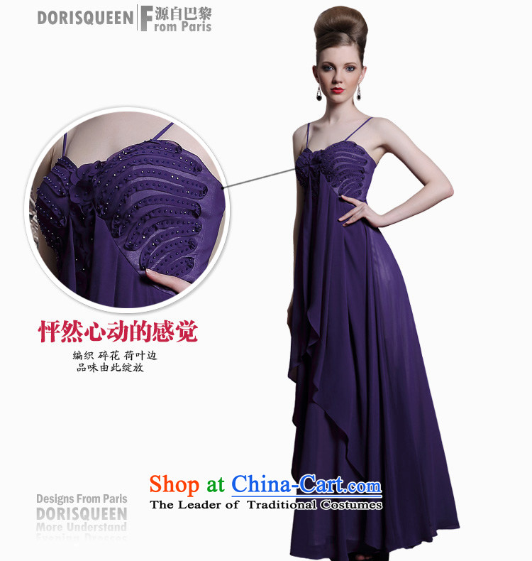 Doris Qi western dress strap evening dress purple sexy adjustable evening dresses 2014 summer long skirt dress purple XL Photo, prices, brand platters! The elections are supplied in the national character of distribution, so action, buy now enjoy more preferential! As soon as possible.