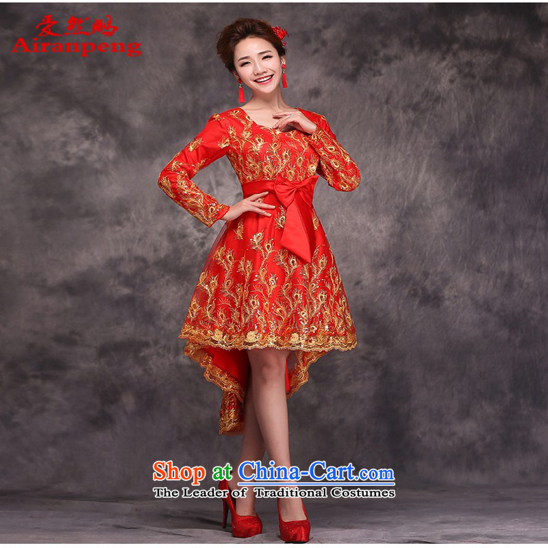Love So Peng bows services shoulder short of 2015 pregnant women for larger tail marriages red wedding dresses evening dresses spring Kim Bong-long after the end of the short XXL need to do not support returning, love so Peng (AIRANPENG) , , , shopping on the Internet