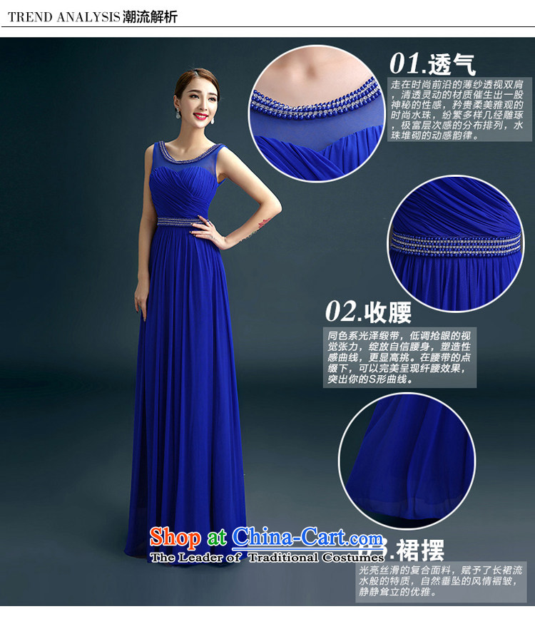The new 2015 evening dresses luxuriant elegance and sexy shoulders dress banquet moderator will drink service wedding dresses bride blue S picture, prices, brand platters! The elections are supplied in the national character of distribution, so action, buy now enjoy more preferential! As soon as possible.