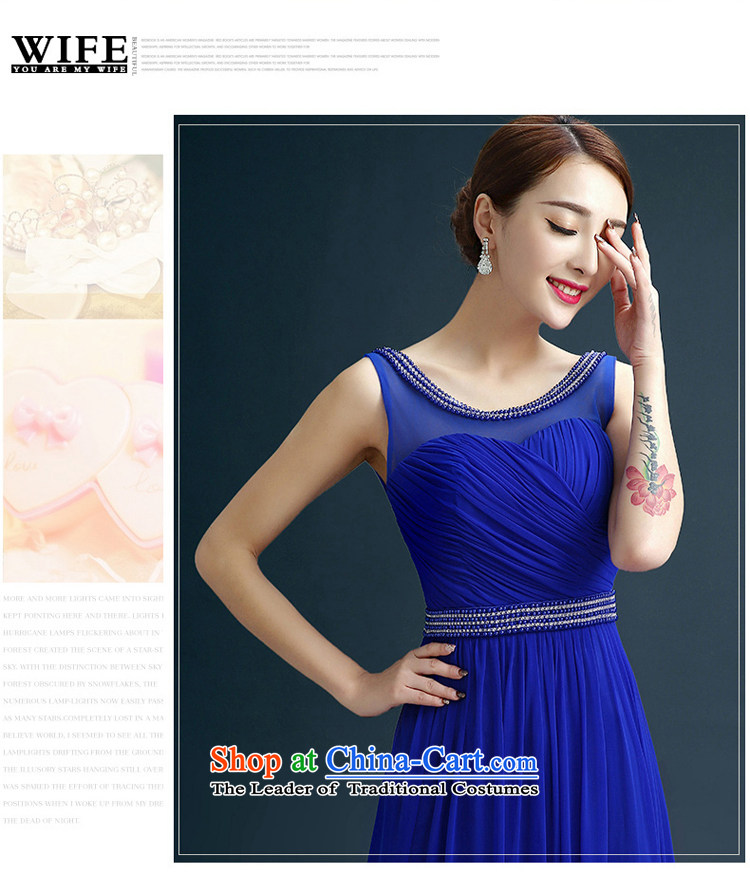 The new 2015 evening dresses luxuriant elegance and sexy shoulders dress banquet moderator will drink service wedding dresses bride blue S picture, prices, brand platters! The elections are supplied in the national character of distribution, so action, buy now enjoy more preferential! As soon as possible.
