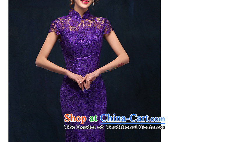 According to Lin Sha marriages bows to stylish purple jackets long Sau San crowsfoot collar marriage lace evening dress Long Purple XL Photo, prices, brand platters! The elections are supplied in the national character of distribution, so action, buy now enjoy more preferential! As soon as possible.