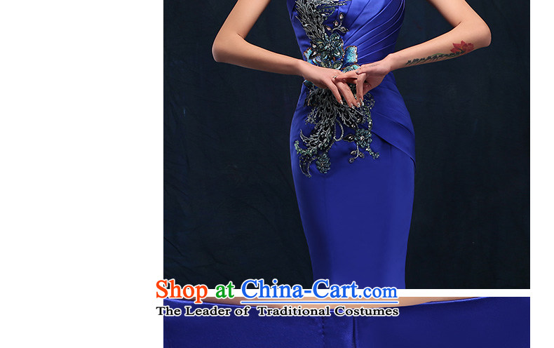 According to Lin Sha evening dresses 2015 new long service bridal dresses bows and chest silk stylish crowsfoot marriage blue dress Blue M picture, prices, brand platters! The elections are supplied in the national character of distribution, so action, buy now enjoy more preferential! As soon as possible.