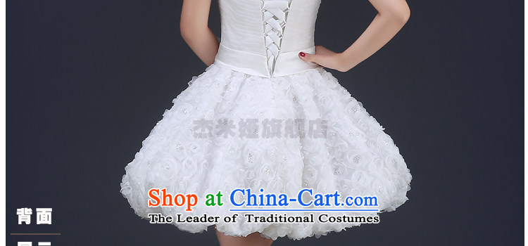 Jie Mia White Spring and Autumn 2015 new shoulders dress video thin bows Service Bridal Sau San will show bridesmaid dress White XL Photo, prices, brand platters! The elections are supplied in the national character of distribution, so action, buy now enjoy more preferential! As soon as possible.