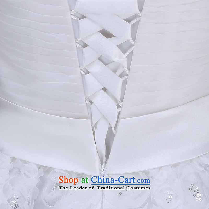 Jie Mia White Spring and Autumn 2015 new shoulders dress video thin bows Service Bridal Sau San will show bridesmaid dress White XL, Cheng Kejie mia , , , shopping on the Internet