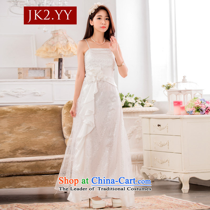  The Korean version of the stylish JK2 super star on chip evening dresses show service long gown blue XXXL,JK2.YY,,, large shopping on the Internet