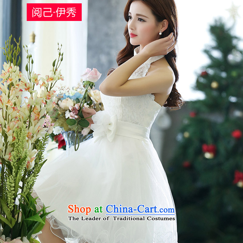 Read and el-soo spring 2015 minimalist New Sau San female Lace up high-end wedding dresses 1516A Annual Gala white?L