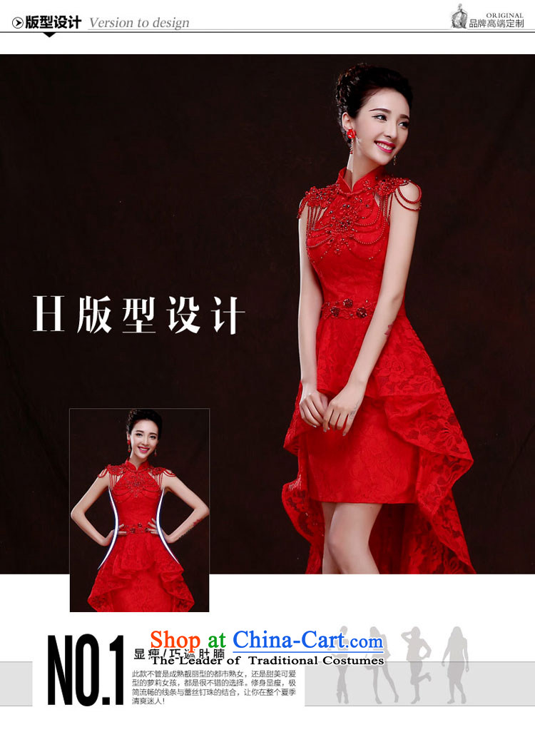 Qing Hua 2015 new bride yarn bows to the skirt marriage wedding dresses long red stylish evening dress autumn and winter female red s picture, prices, brand platters! The elections are supplied in the national character of distribution, so action, buy now enjoy more preferential! As soon as possible.