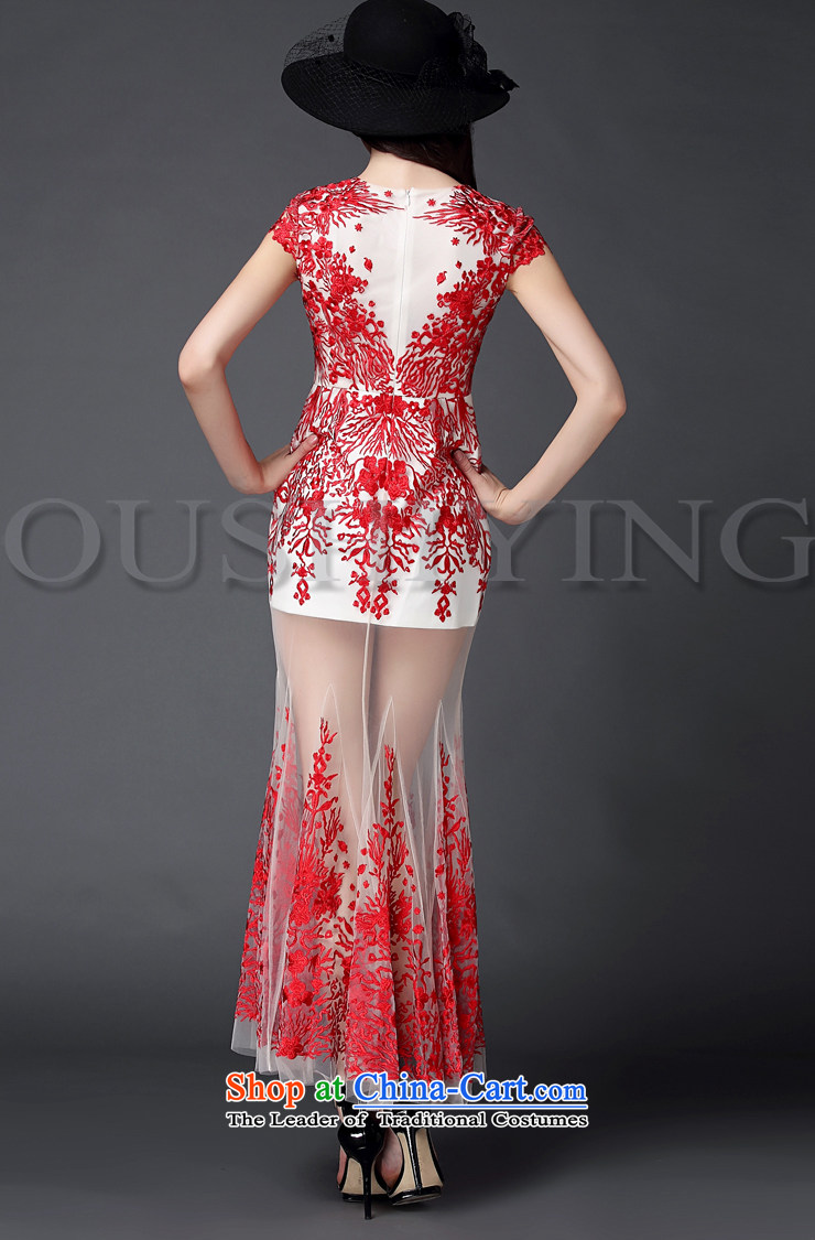 The OSCE Poetry Film 2015 new women's big western dress dresses long crowsfoot Sau San marriage wedding dresses large short-sleeved long skirt RED M picture, prices, brand platters! The elections are supplied in the national character of distribution, so action, buy now enjoy more preferential! As soon as possible.