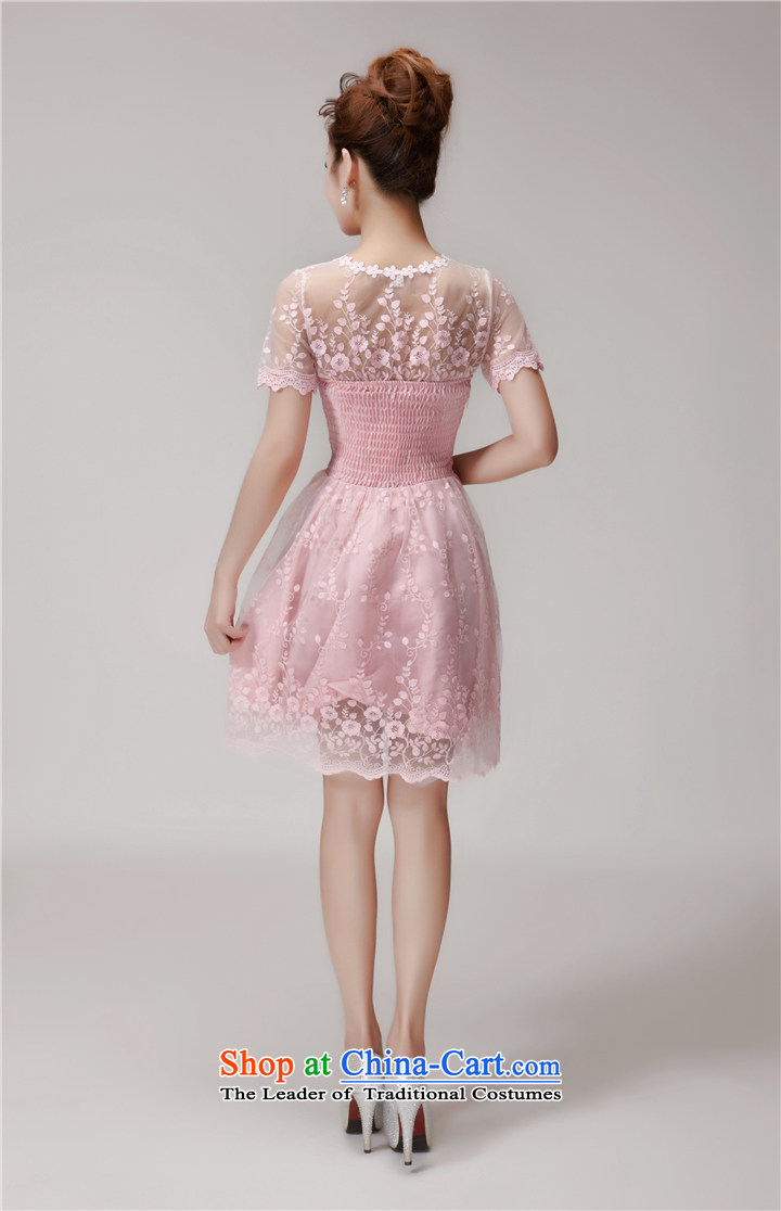 Schui Sze Summer High-end heavy industry lace hook flower engraving gauze manually staple Pearl Princess dresses dress skirt Fashion hen banquet noble Sister White L pictures, service price, brand platters! The elections are supplied in the national character of distribution, so action, buy now enjoy more preferential! As soon as possible.