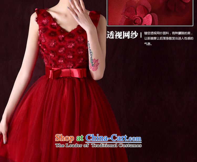 The privilege of serving-leung and stylish evening dresses new summer and fall of 2015, replacing the small dining Dress Short) bridesmaid dress sister skirt wine red S picture, prices, brand platters! The elections are supplied in the national character of distribution, so action, buy now enjoy more preferential! As soon as possible.