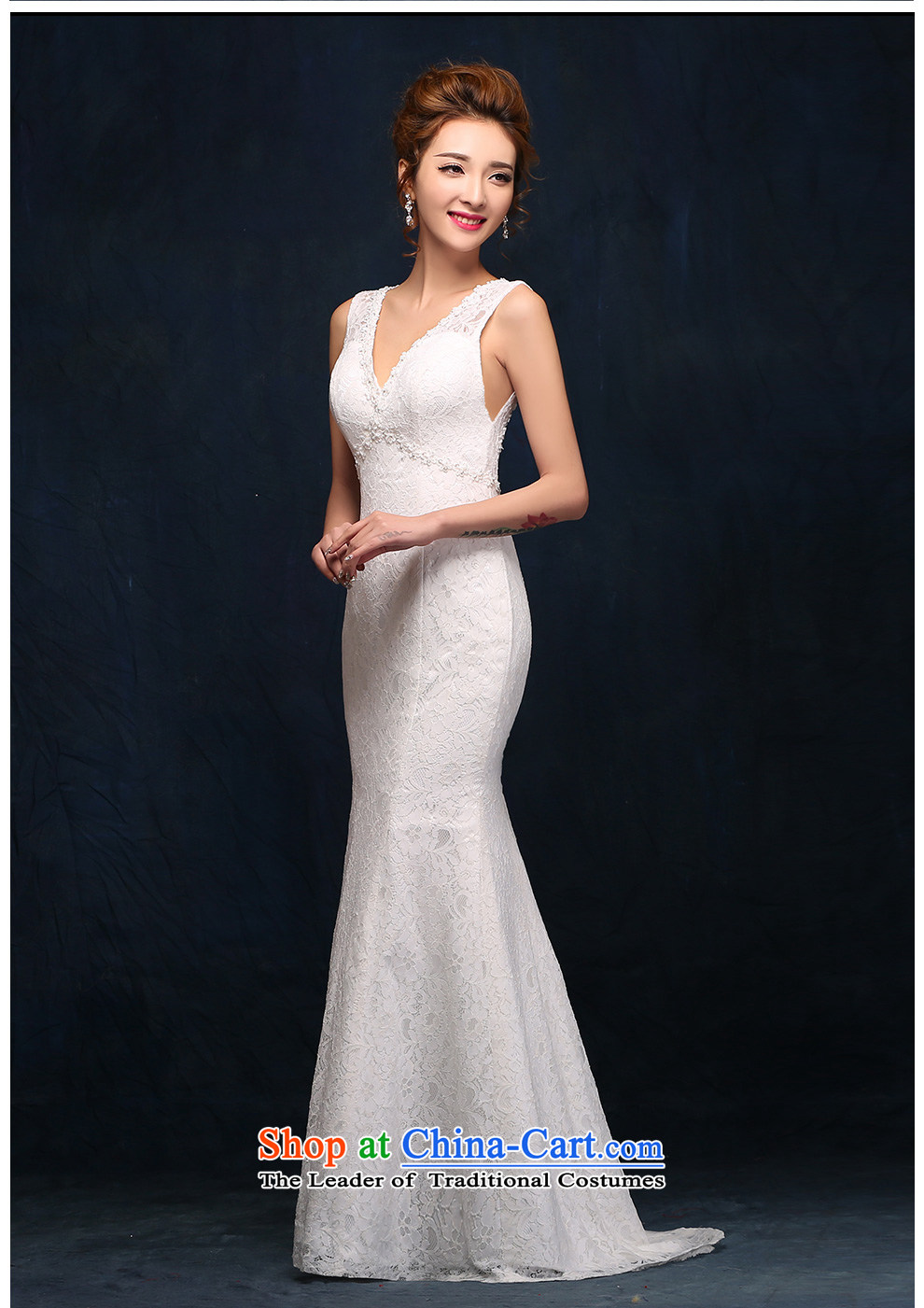 According to Lin Sha shoulders V-Neck wedding dress lace new sexy back crowsfoot bride wedding white video thin dress Sau San White M picture, prices, brand platters! The elections are supplied in the national character of distribution, so action, buy now enjoy more preferential! As soon as possible.