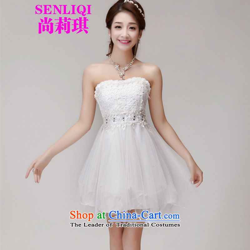 Yet Liqi 2015 Summer staple manually pearl diamond temperament and Sau San chest dresses bridesmaid group in 1013 , white dress skirt yet liqi shopping on the Internet has been pressed.