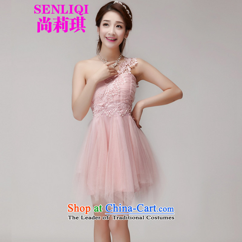 Stylish new summer #2015 bridesmaid mission dress evening dresses and sisters skirts banquet short of small dress bridesmaid services for women are still M pink 988 Liqi shopping on the Internet has been pressed.