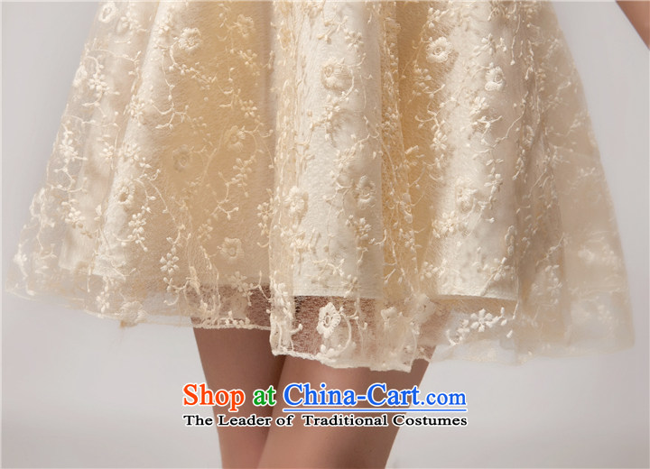 Yet Liqi 2015 Summer new heavy industry staples Pearl Pearl Lace Embroidery collar engraving small incense wind bon bon dresses dress 990 apricot L photo, prices, brand platters! The elections are supplied in the national character of distribution, so action, buy now enjoy more preferential! As soon as possible.