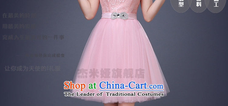 Jie Mija 2015 new lace wedding dresses, small short skirt evening dress performances bride services bridesmaid dresses bows bare pink M picture, prices, brand platters! The elections are supplied in the national character of distribution, so action, buy now enjoy more preferential! As soon as possible.