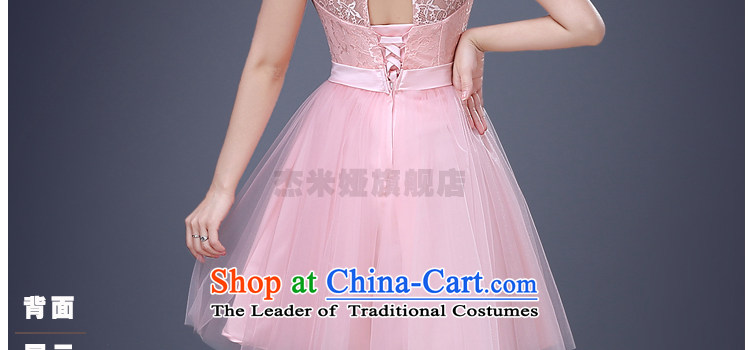 Jie Mija 2015 new lace wedding dresses, small short skirt evening dress performances bride services bridesmaid dresses bows bare pink M picture, prices, brand platters! The elections are supplied in the national character of distribution, so action, buy now enjoy more preferential! As soon as possible.
