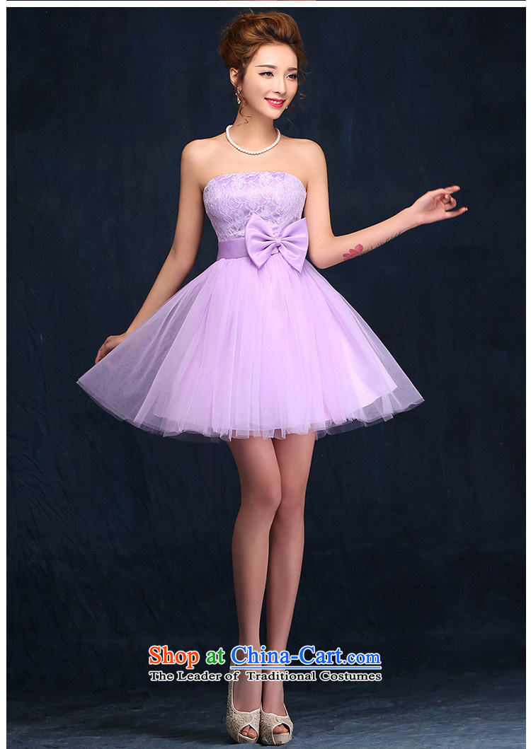 2015 new bridesmaid service) bridesmaid skirt small dress bows service bridal dresses marriage evening dresses spring and summer purple S picture, prices, brand platters! The elections are supplied in the national character of distribution, so action, buy now enjoy more preferential! As soon as possible.