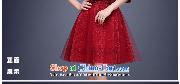 Jie Mija 2015 Spring New lace wedding dresses, small short skirt evening dress performances bride services bridesmaid dresses bows deep red XL Photo, prices, brand platters! The elections are supplied in the national character of distribution, so action, buy now enjoy more preferential! As soon as possible.