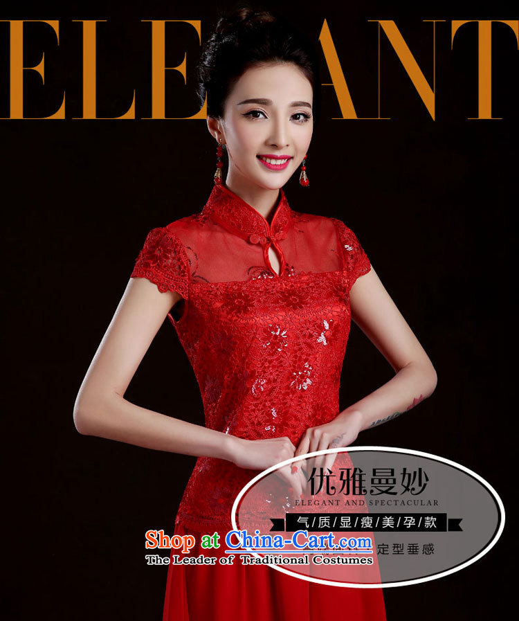 Qing Hua yarn 2015 Spring New Long cheongsam dress marriages bows dress evening retro improved maternal loose cheongsam red L picture, prices, brand platters! The elections are supplied in the national character of distribution, so action, buy now enjoy more preferential! As soon as possible.