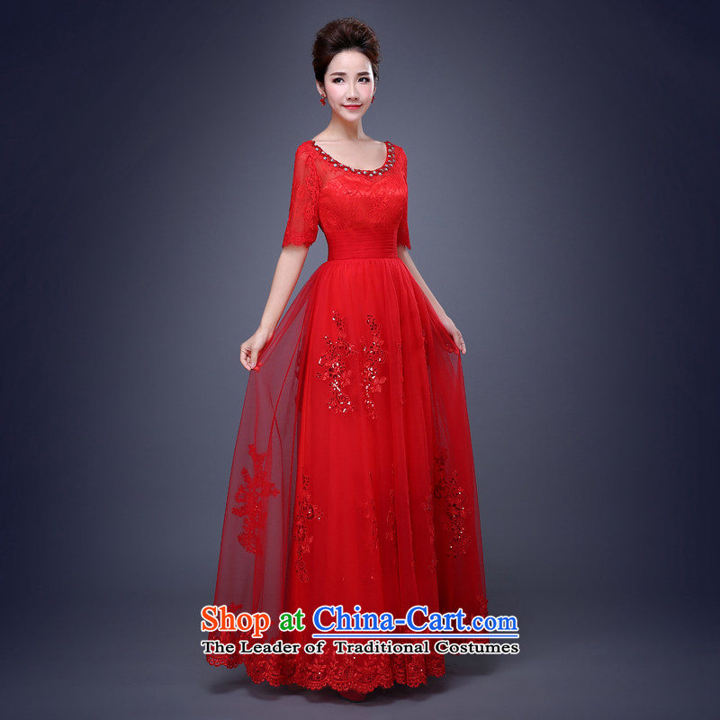 Jie Mija 2015 new dresses bows services services dress bridesmaid bridesmaid mission spring and summer long red marriage long sister S, Cheng Kejie mija red , , , shopping on the Internet