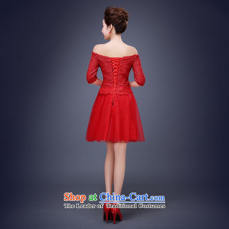 Jie mija bride dress bows services 2015 Spring new stylish red band Sau San banquet evening dress Long Short, Short, M, Cheng Kejie mia , , , shopping on the Internet