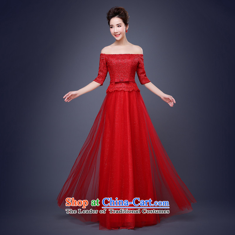 Jie Mija 2015 new lace small dress, the length of the evening dress skirt performances followed bridesmaid service bridal dresses long XL