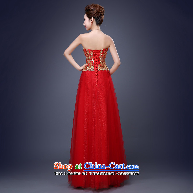 Jie Mija 2015 new stylish length) red embroidered bride bows to the moderator will dress Sau San banquet long XL, Cheng Kejie mia , , , shopping on the Internet