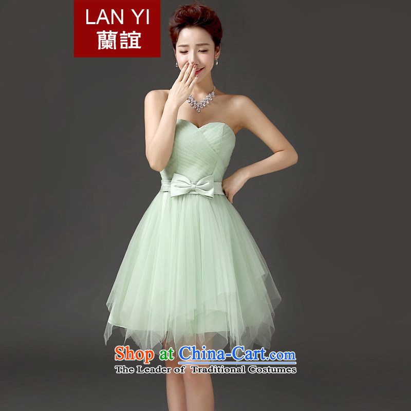 The Friends of the spring and summer of 2015 and the new Korean chest evening dresses video thin bride bridesmaid short dress performances small dining dress?code quality assurance L waist 2.1 foot
