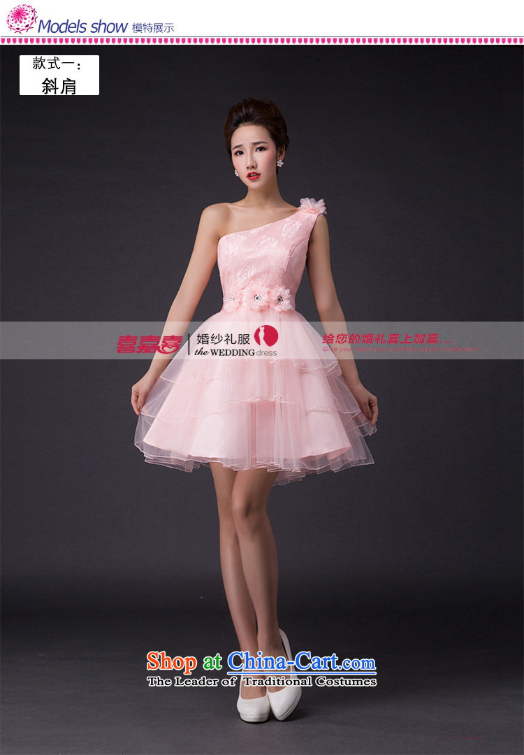 Hei Kaki 2015 new bows dress Korean Beveled Shoulder shoulders and chest evening dress was chaired by annual concert dress  P010 skirt and pink Beveled Shoulder S picture, prices, brand platters! The elections are supplied in the national character of distribution, so action, buy now enjoy more preferential! As soon as possible.