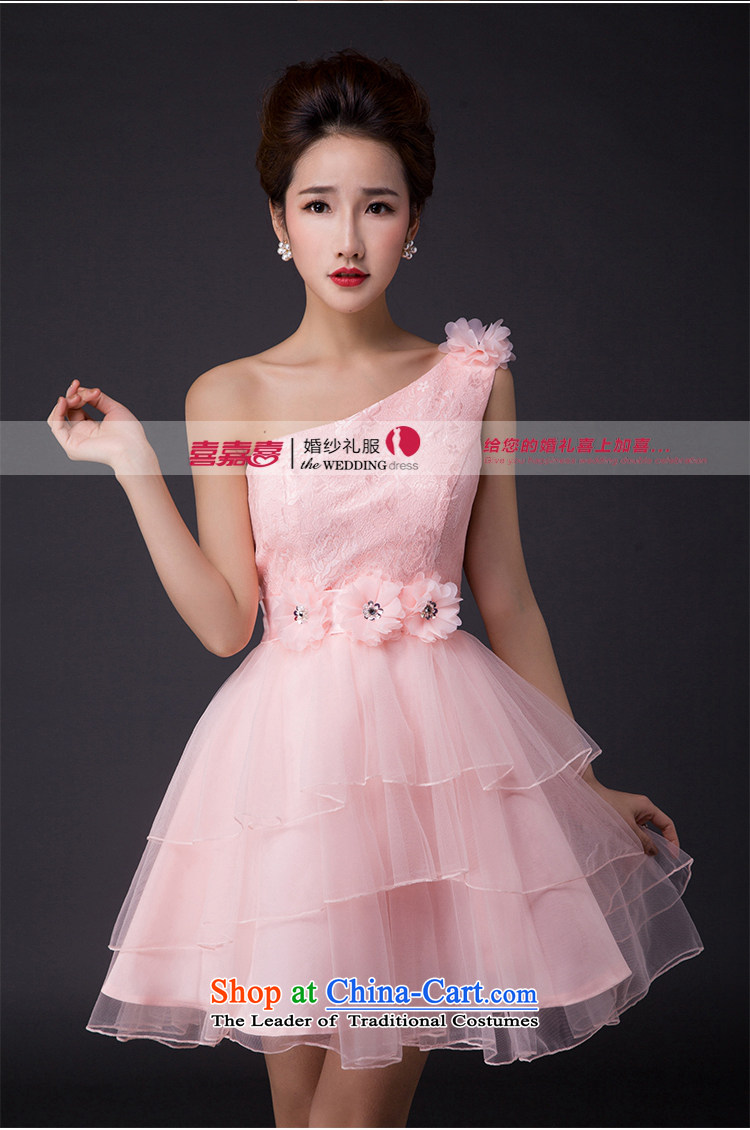 Hei Kaki 2015 new bows dress Korean Beveled Shoulder shoulders and chest evening dress was chaired by annual concert dress  P010 skirt and pink Beveled Shoulder S picture, prices, brand platters! The elections are supplied in the national character of distribution, so action, buy now enjoy more preferential! As soon as possible.